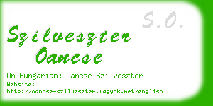 szilveszter oancse business card